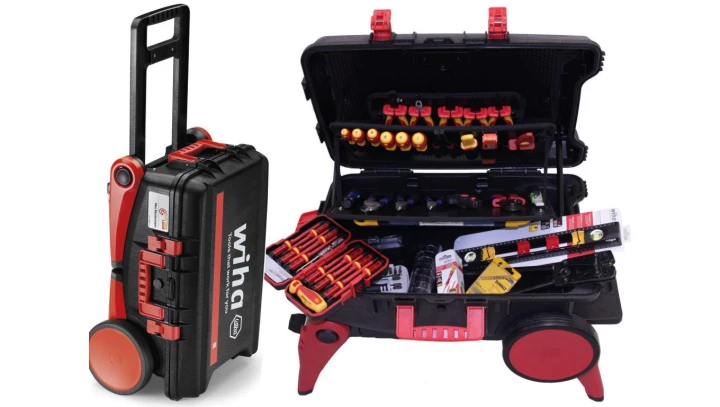Walizka narzędziowa XXL III electric WIHA 44129 + Narzędzia 132szt / Narzędzia dla elektryka / WIHA+WEICON+DEWALT+ENERGOTYTAN