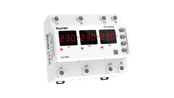Przekaźnik napięciowy trójfazowy DigiTop VP-3F40A