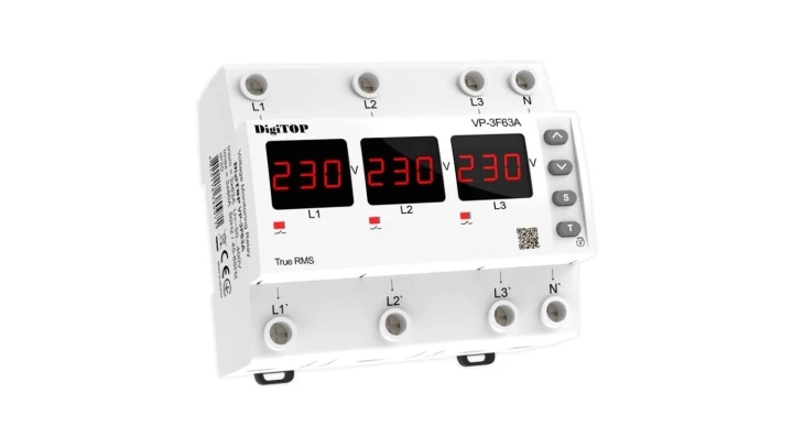 Przekaźnik napięciowy trójfazowy DigiTOP VP-3F63A