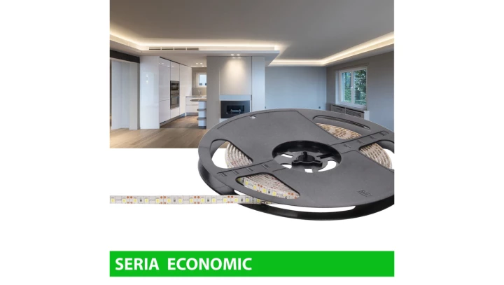 Taśma Economic IP63 12V 120led NW 4000-4500K SMD2835 (5)