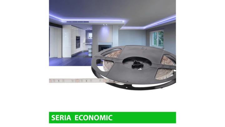 Taśma Led wodoodporna 12V 60W 300led niebieska mocna rolka 5m