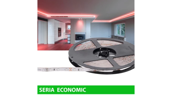 Taśma Economic IP63 12V 60led czerwona SMD2835 (5)