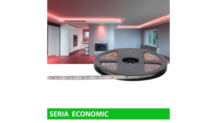 Taśma Economic IP63 12V 120led czerwona SMD2835 (5)
