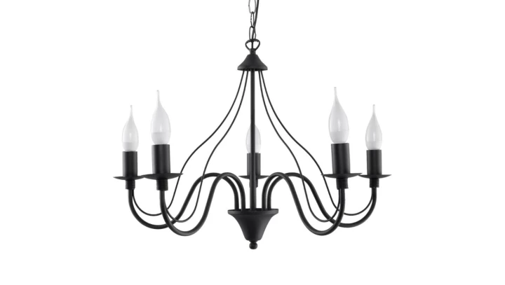 Żyrandol MINERWA 5 Czarny SL.0218 SOLLUX