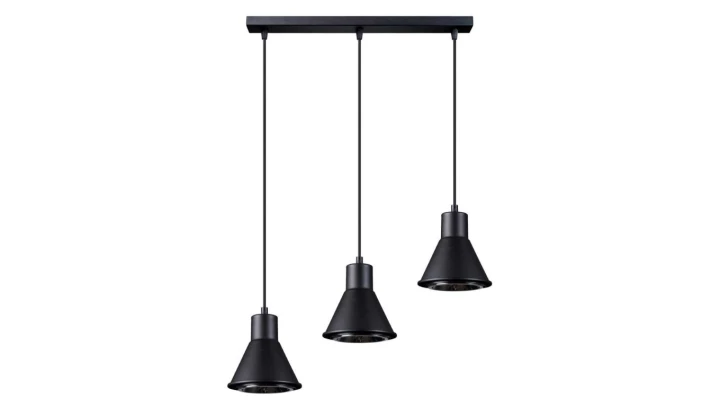 Lampa wisząca TAZILA 3 czarna ES111