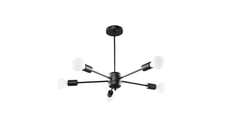 Żyrandol LANGO 5 czarny