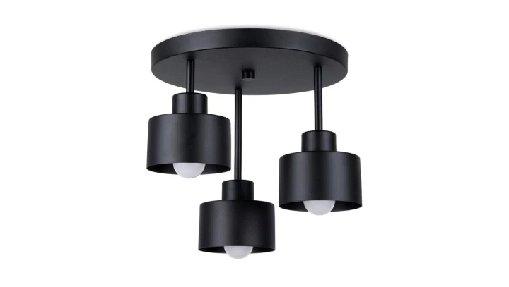 Plafon SAVAR 3 czarny