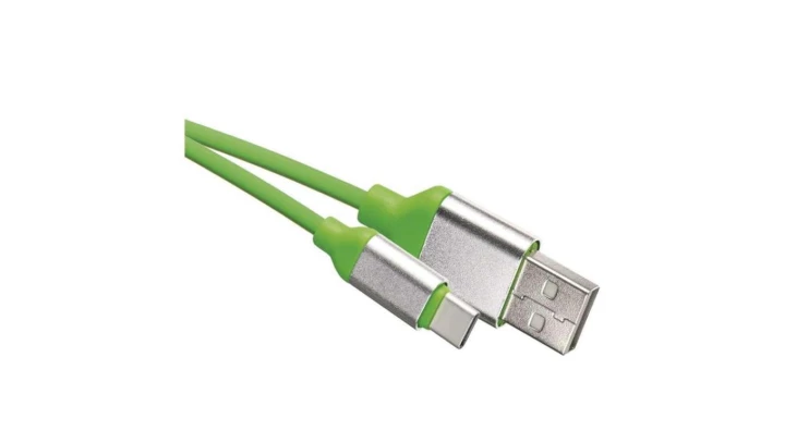 Kabel USB 2.0, wtyk A - C, ładowanie, transmisja danych, 1 m, zielony EMOS SM7025G