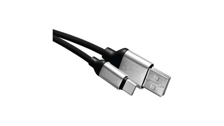 Kabel USB 2.0, wtyk A - C, ładowanie, transmisja danych, 1 m, czarny EMOS SM7025BL