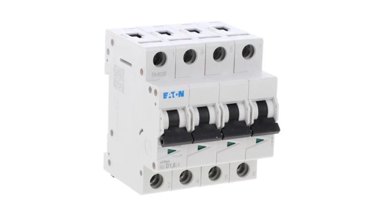 Wyłącznik nadprądowy 4P D 1,6A 15kA AC FAZ-D1,6/4 279071