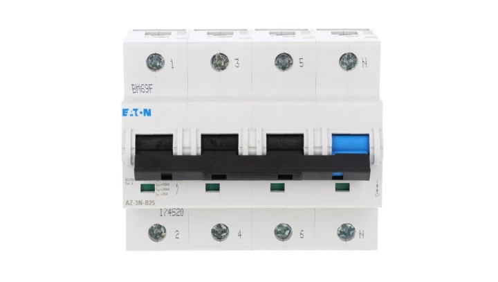 Wyłącznik nadprądowy 3P+N B 25A 25kA AC AZ-3N-B25 174520
