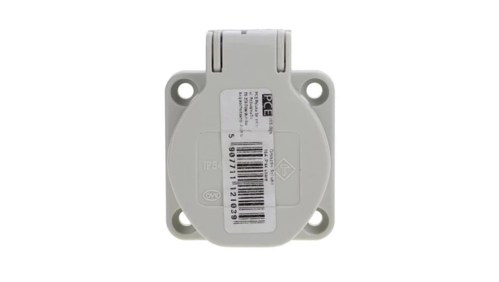 Gniazdo SCHUKO 16A 230V IP54 tylne szare 105-0gs