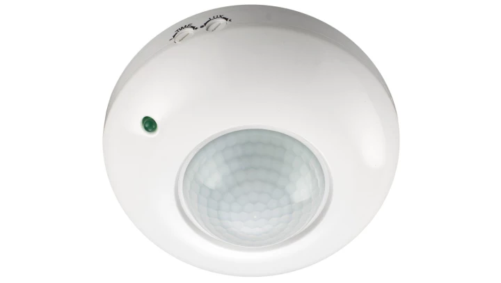 CZUJNIK RUCHU NATYNKOWY DO LED SUFITOWY PIR 360 STOPNI BIAŁY 230V NA PODCZERWIEŃ