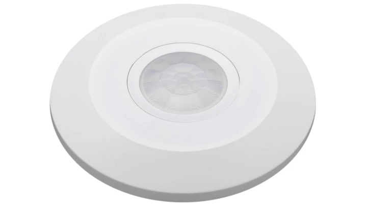 CZUJNIK RUCHU SUFITOWY ULTRA PŁASKI LED PIR 360 STOPNI BIAŁY 230V NA PODCZERWIEŃ