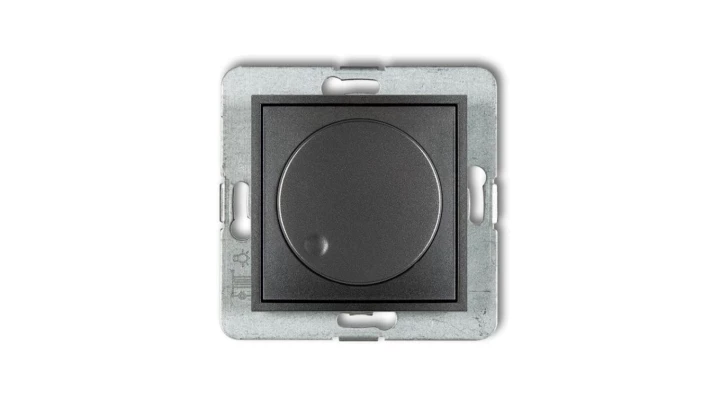 ICON Mechanizm elektronicznego regulatora oświetlenia przyciskowo-obrotowego do lamp LED grafitowy 11IRO-2