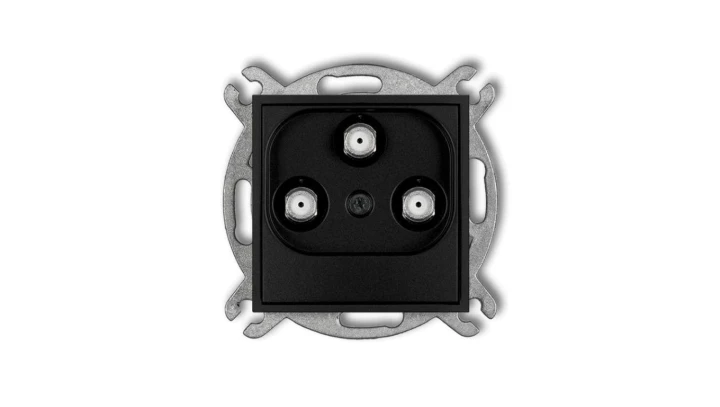 ICON Mechanizm gniazda multimedialnego 3F DATA (UPC) czarny mat 12IGMU