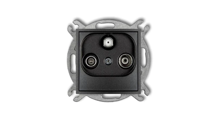 ICON Mechanizm gniazda abonenckiego RTV-SAT końcowego multimedialnego (Internet) grafitowy 11IGM