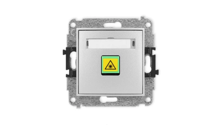 ICON Mechanizm gniazda światłowodowego/optycznego pojedynczego srebrny metalik 7IGOP-1