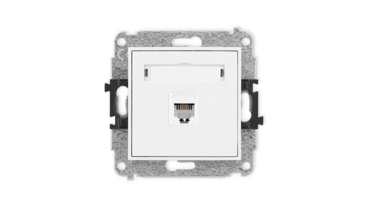 ICON Mechanizm gniazda telefonicznego pojedynczego 1xRJ11, 4-stykowy, beznarzędziowe biały IGT-1