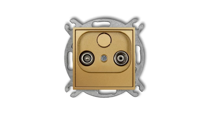 ICON Mechanizm gniazda abonenckiego RTV końcowego 2dB złoty 29IG2K