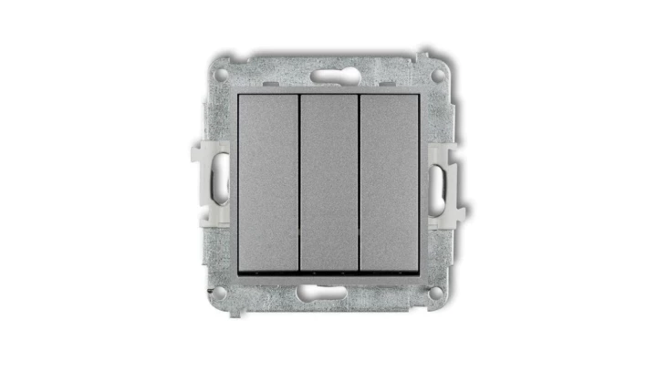 ICON Mechanizm łącznika potrójnego srebrny metalik 7IWP-7