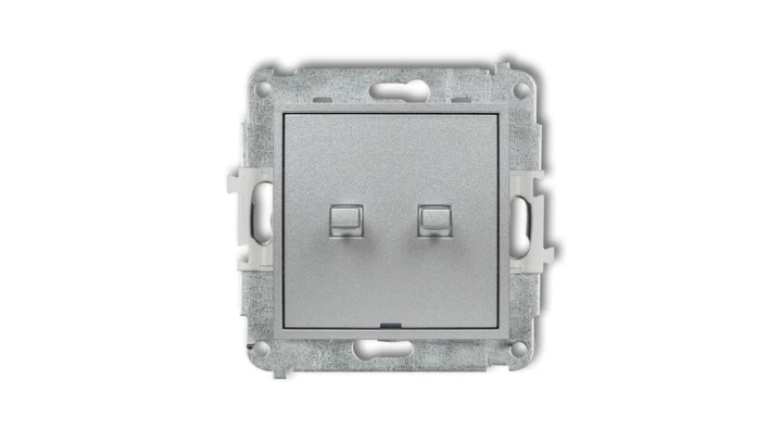 ICON Mechanizm łącznika zwiernego, świecznikowego styl amerykański (bez pikt., wspólne zasilanie) srebrny metalik 7IWPUS-44.1