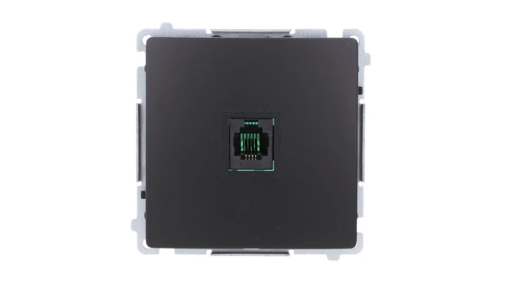 Simon Basic Gniazdo telefoniczne RJ11 uniwersalne pojedyncze (moduł). czarny BMTU.01/49