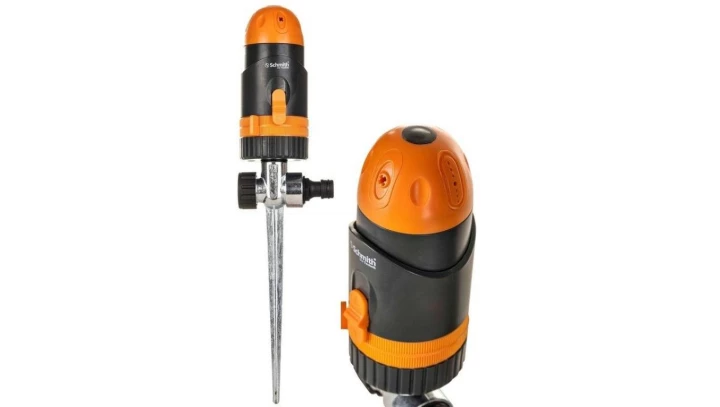 Zraszacz ogrodowy obrotowy 4 funkcje wbijany szpilkowy Schmith