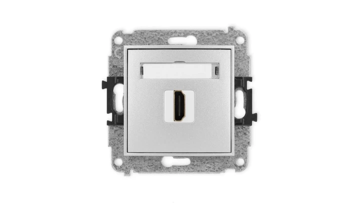 ICON Mechanizm gniazda pojedynczego HDMI 2.0 srebrny metalik 7IHDMI-3