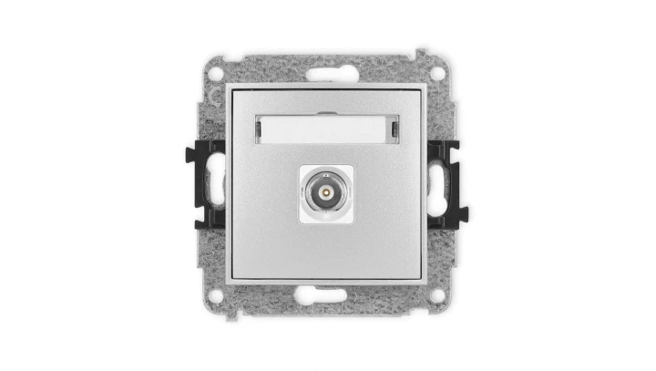 ICON Mechanizm gniazda pojedynczego BNC srebrny metalik 7IGBNC-1