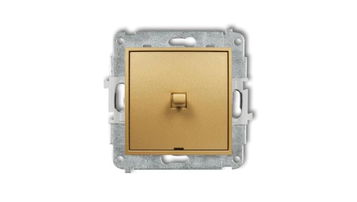 ICON Mechanizm łącznika zwiernego, jednobiegunowego w stylu amerykańskim (jeden klawisz bez piktogramu) złoty 29IWPUS-4.1