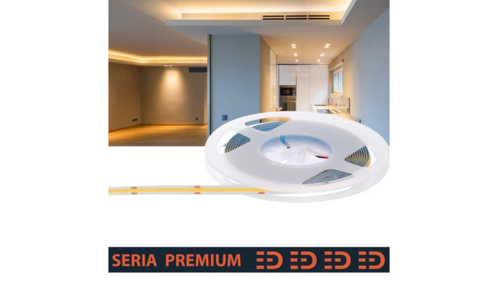 Taśma Premium 12V COB 528led 3000K 1100lm Ra90 (50)