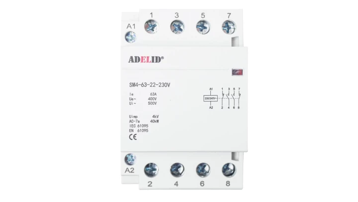 STYCZNIK MODUŁOWY 63-22 230V 63A 3-FAZ 40A 2NO 2NC SM4 63-22-230V