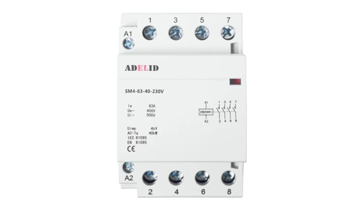 STYCZNIK MODUŁOWY 40-40 230V 40A 3P 4Z 3-FAZ 40A 4NO SM4 63-40-230V