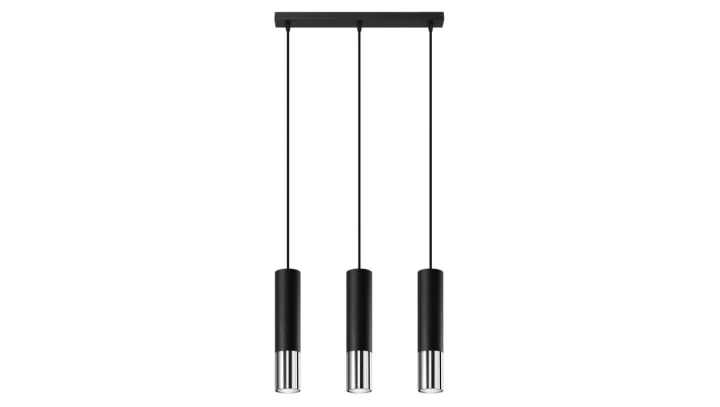 Lampa wisząca LOOPEZ 3L czarny/chrom SL.0942 SOLLUX