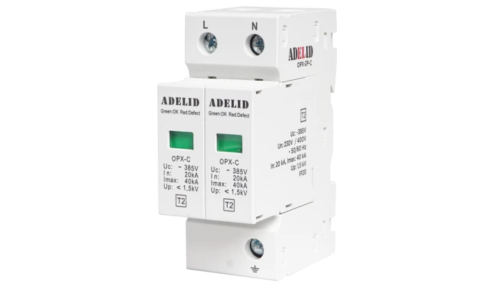 ADELID OGRANICZNIK OCHRONNIK PRZEPIĘĆ C T2 2P AC OPX-2P-C