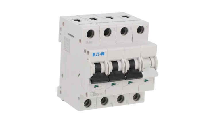 Wyłącznik nadprądowy 3P+N D 0,5A 15kA AC FAZ-D0,5/3N 278982