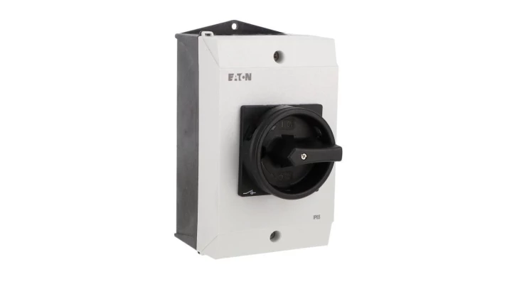 Rozłącznik 40A 3P 1Z+1R w obudowie IP65 z blachą EMC czarna rączka z blokadą P1-40/I2H/MBS/SVB-SW/HI11 199920