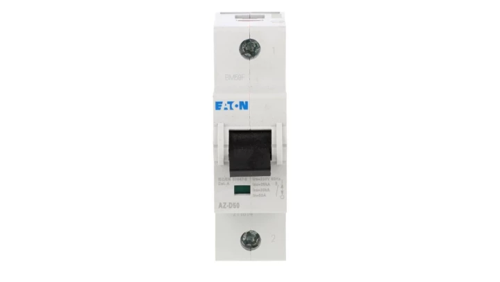 Wyłącznik nadprądowy 1P D 50A 25kA AC AZ-D50 211814