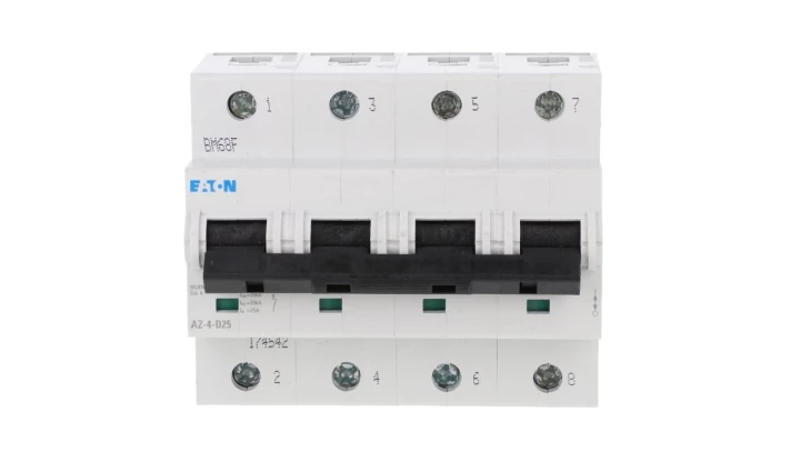 Wyłącznik nadprądowy 4P D 25A 25kA AC AZ-4-D25 174542