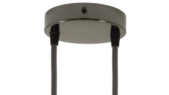 ROZETA DECO 2X METAL CYLINDER CZARNA PER ŁA