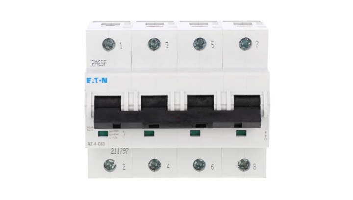 Wyłącznik nadprądowy 4P C 63A 25kA AC AZ-4-C63 211797