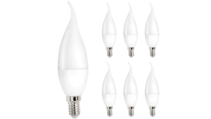 Żarówka LED E14 230V 4W świecowa 320lm biała ciepła komplet 6szt 75.0441