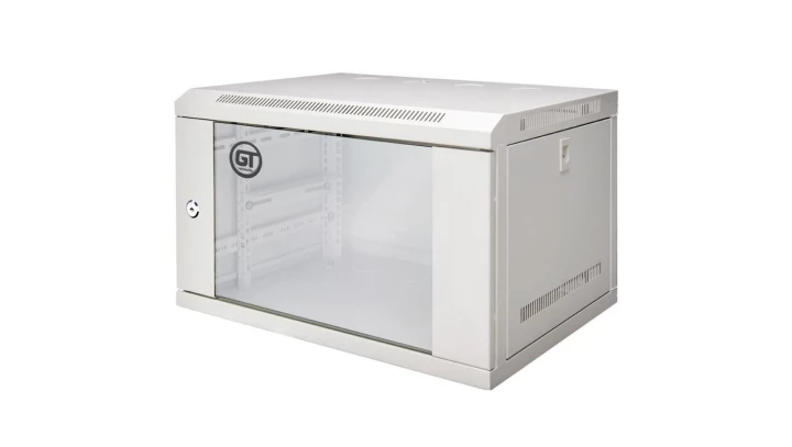 Szafa wisząca RACK 19 6U 400mm drzwi szklane szara GT Series AG