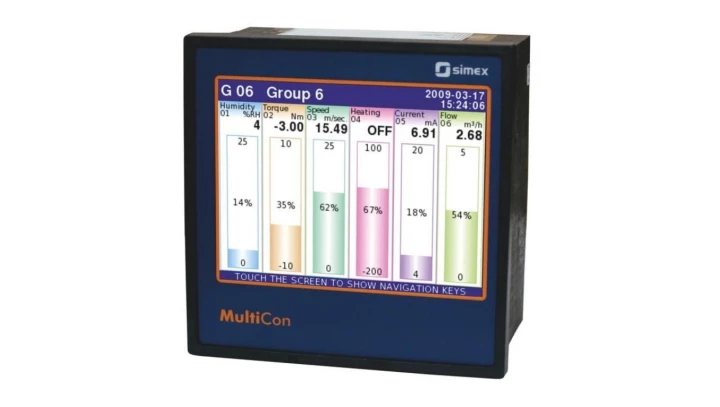 Wielokanałowy rejestrator - regulator - miernik: sygnałów analogowych, temperatury, prędkości, czasu - Ethernet, RS485 - CMC-141