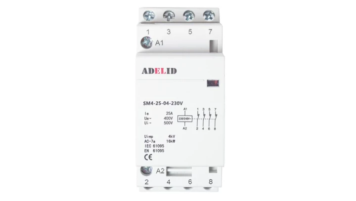 STYCZNIK MODUŁOWY 25-04 230V 25A 2P 4Z 3-FAZ 4XNC SM4 25-04-230V