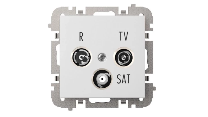 SANTRA gniazdo R-TV-SAT końcowe bez ramki podtynkowe biały 4153-10
