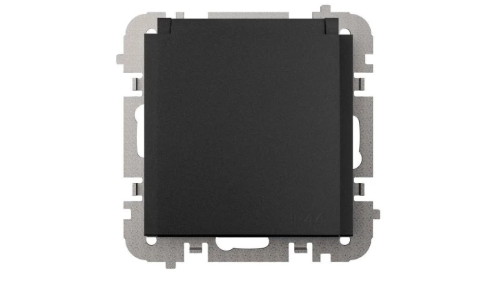 SANTRA gniazdo 2P+Z bez ramki podtynkowe czarny 4136-19