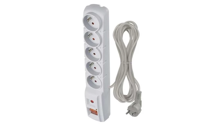 Listwa przeciwprzepięciowa EMOS (Acar) F5 5 gniazd 5m szara EMOS P53876