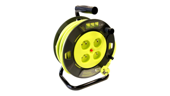 Przedłużacz bębnowy 25m 3x1,5mm OWY H05VV-F termik, lemon / 24444